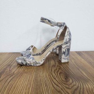 Women's Chinese Laundry Teri Snakeskin Dress Block Heel Sandals